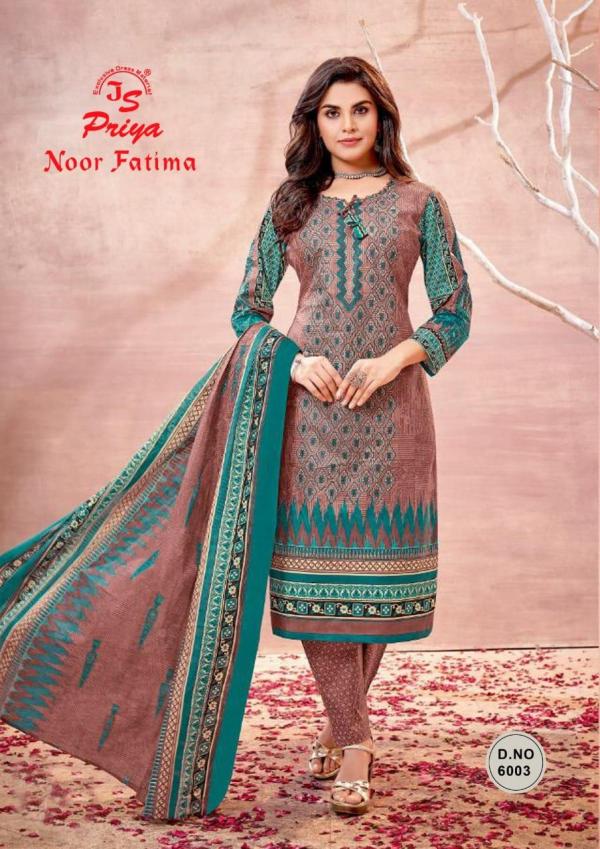 Js Priya Noor Fatima Vol-6 Cotton Designer Excluisve Dress Material